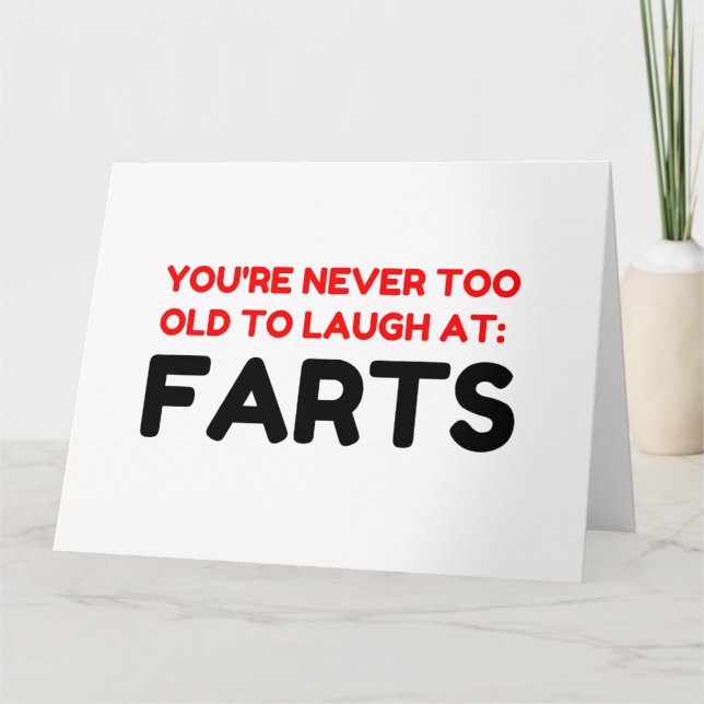 Laugh Farts Tack Kort (Framsida)
