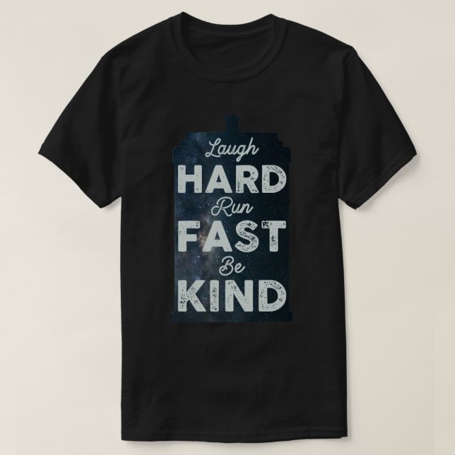 Laugh Hard Springa snabbt be typ T Shirt (Design framsida)