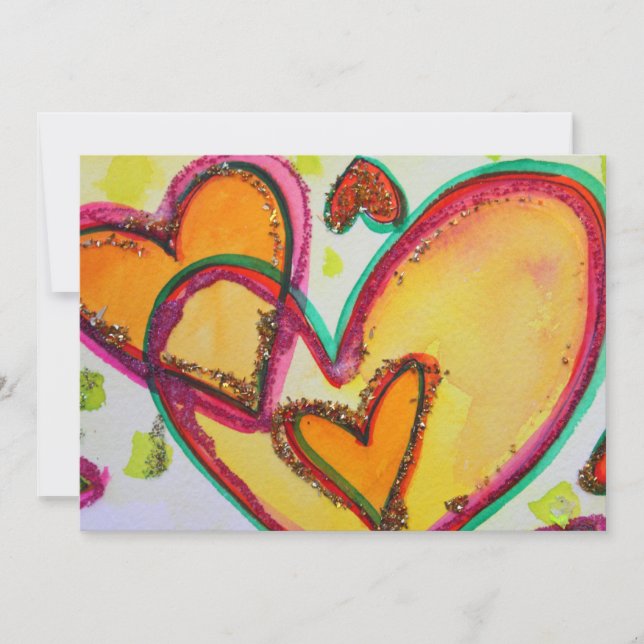 Laugh Hearts Connect Anpassningsbar-inbjudan eller Inbjudningar (Framsida)