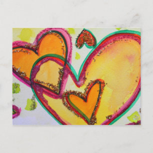 Laugh Hearts Connect-vykort Vykort