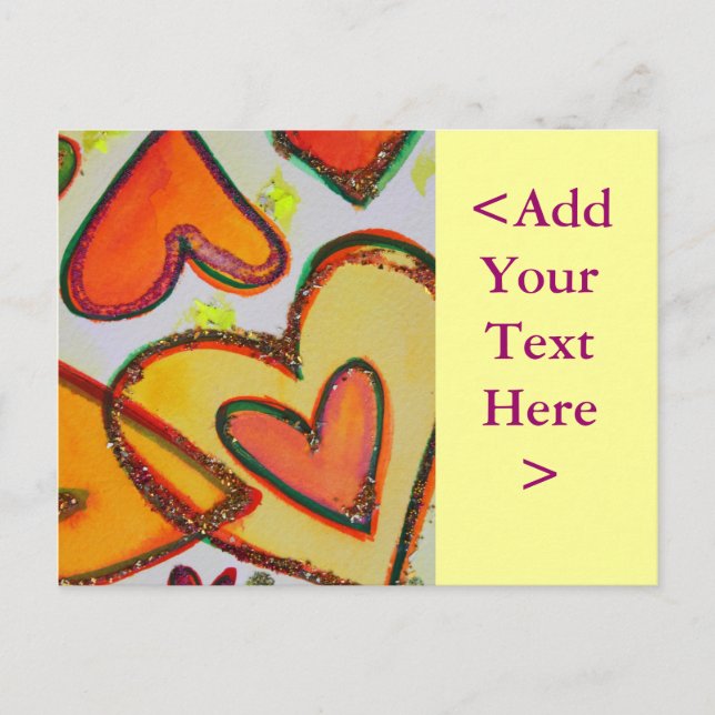 Laugh Hearts Crossing Postcard Vykort (Framsida)