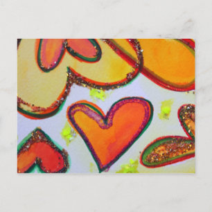 Laugh Hearts Garden Postcard Vykort