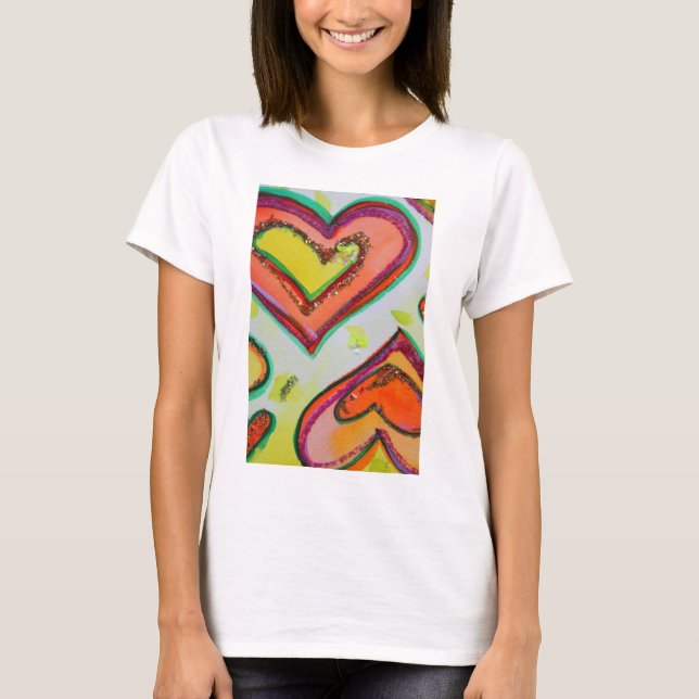 Laugh Hearts Shirt Tee (Framsida)