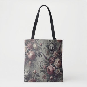 Laugh Linjer - Gothic Grotesque Blommigt Baroque Tygkasse
