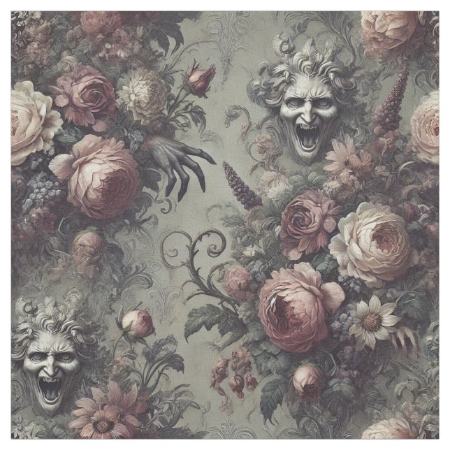 Laugh Linjer - Gothic Påstående Tile Tyg (Provkarta)