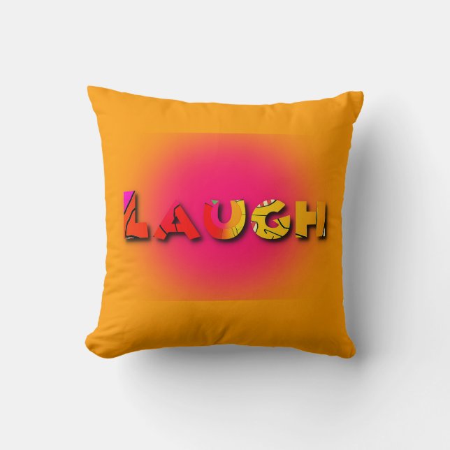Laugh Logo Square Kudde (Framsida)