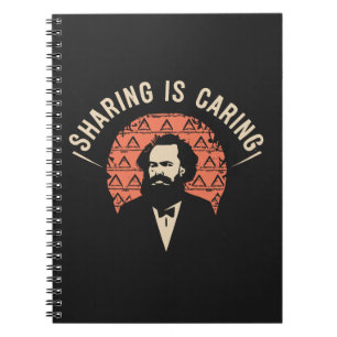 Laugh med Karl Marx Memes - Delning tar hand om Anteckningsbok