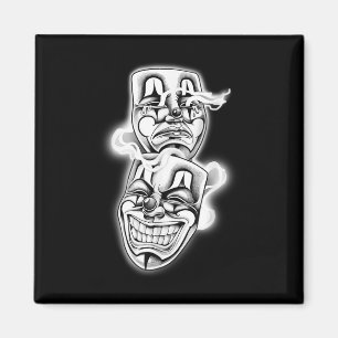Laugh Now Gråt Senare Chicano Tattoo Flash Magnet