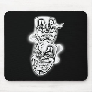Laugh Now Gråt Senare Chicano Tattoo Flash Musmatta