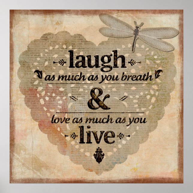 Laugh och Live Poster (Framsidan)