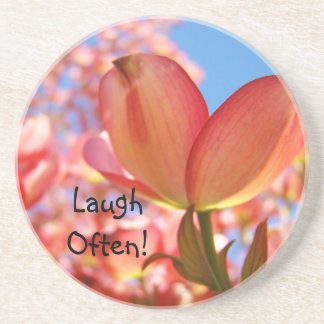 Laugh Often! Drick julklappar Rosa Dogwood! Underlägg