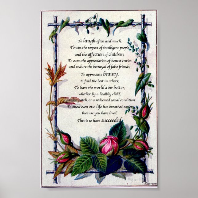 "Laugh Often" Emeerson Poster eller skriver ut (Framsidan)