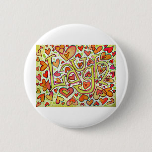 Laugh Ord Art Button eller Stift Knapp