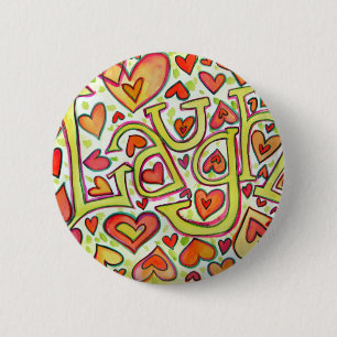 Laugh Ord Art Pendant Pin Buttons Knapp