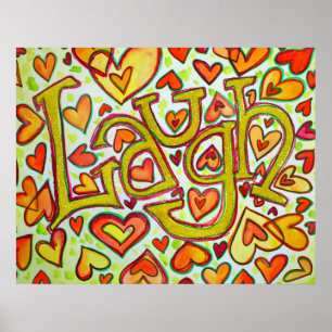Laugh Poster Skriv ut (Glitter)
