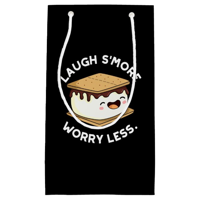 Laugh Smore Worry Less Less Funny Smore Pun Mörk B (Framsidan)