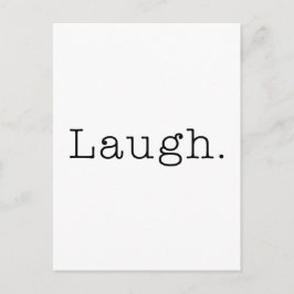 Laugh. Svartvit prickmall Vykort