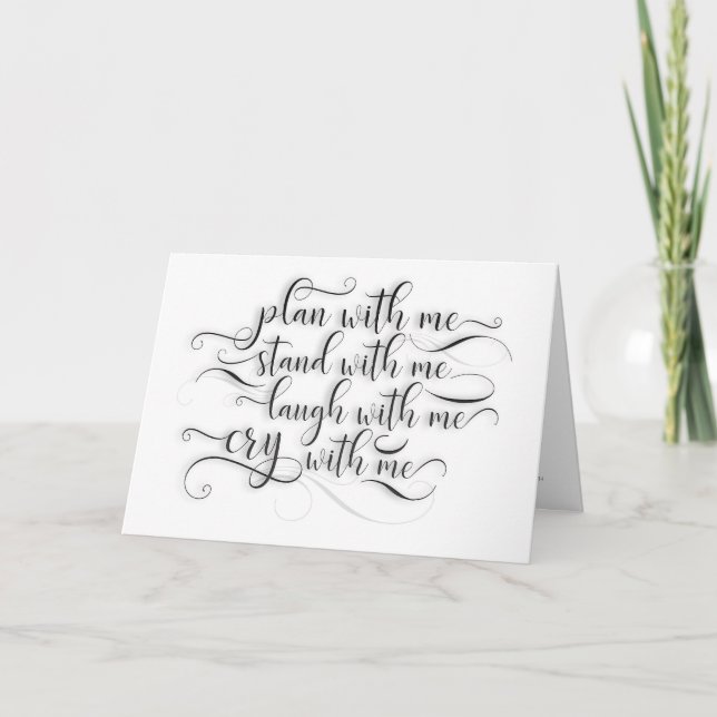 Laugh With Me - Söt Bridesmaid Frieri Kort (Framsida)