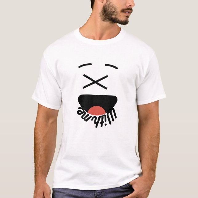 "Laugh with Me T-Shirt - Roligt Icon Design" (Framsida)