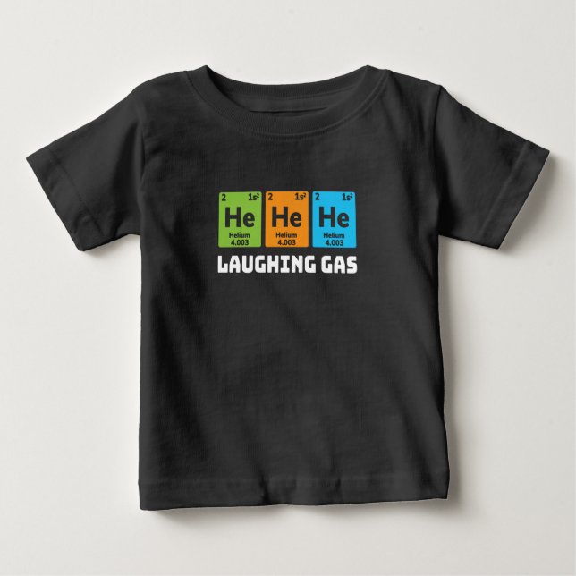 Laughgas, underlig kemi Periodic Bord Teach T Shirt (Framsida)
