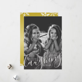 Laughing All Way Guld Säsonhälsningars Photo Julkort