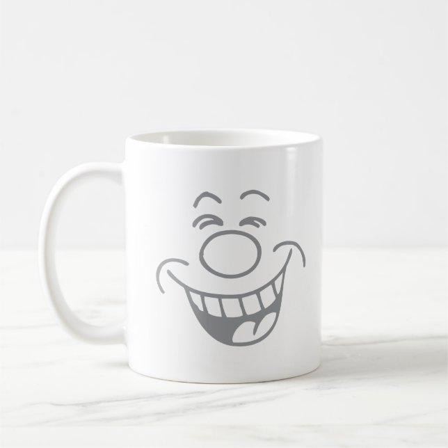 Laughing Ansikte Emoji Kaffemugg (Vänster)