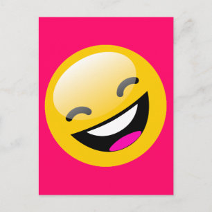 LAUGHING ANSIKTE VYKORT