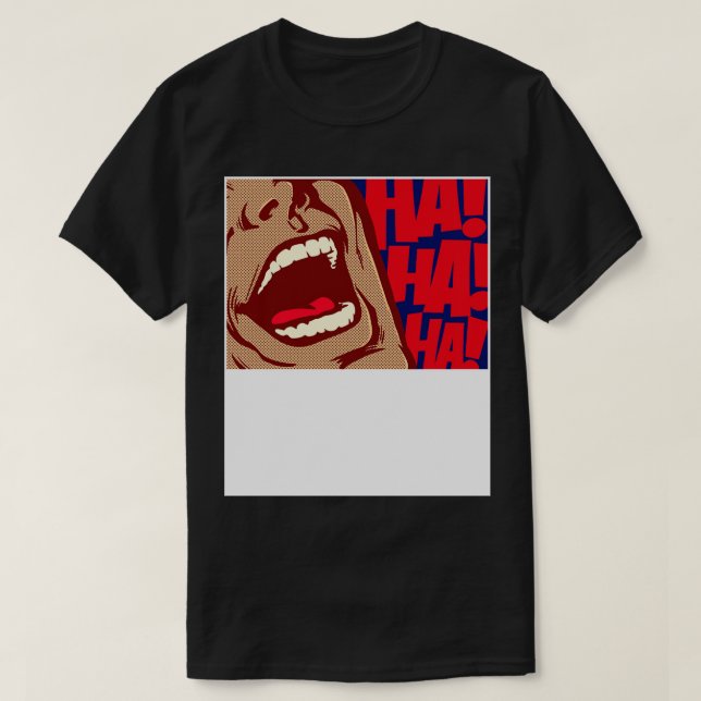 Laughing Art Man T Shirt (Design framsida)