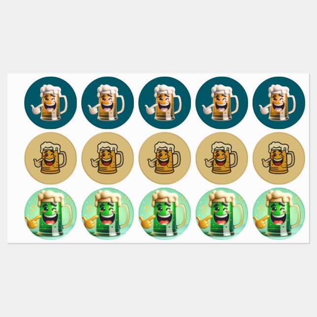 Laughing Beer Mugg Stickers (Ark)