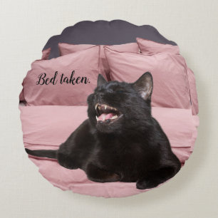 Laughing Black Cat Dekorativ kudde