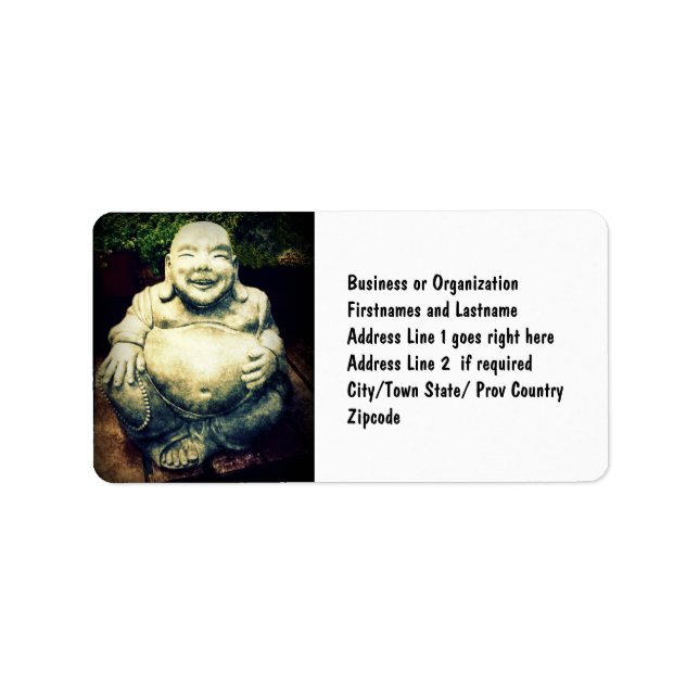 Laughing Buddha Adressetikett (Framsidan)