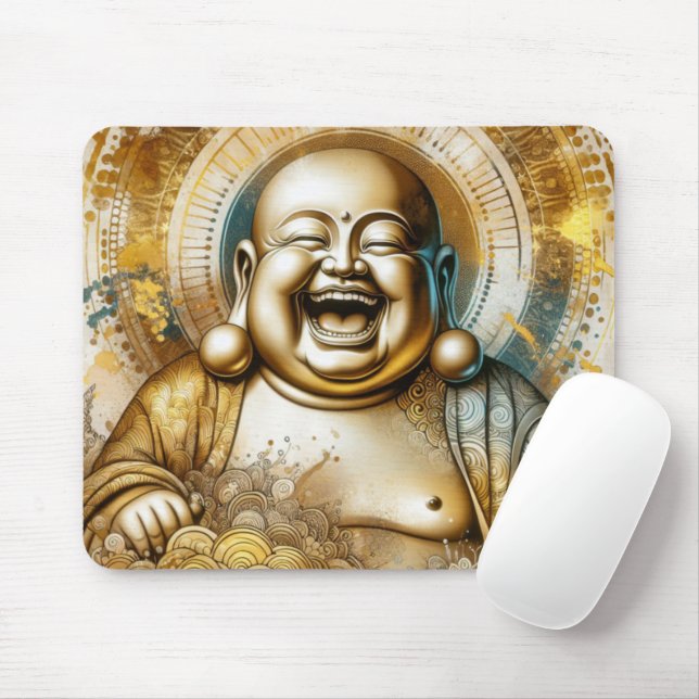 Laughing Buddha Musmatta (Med mus)