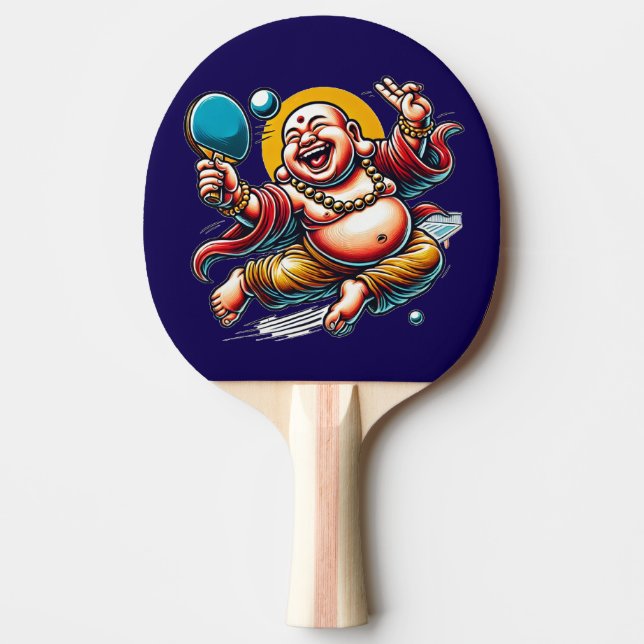 Laughing Buddha Ping Pong Paddle - Spela med glädj Pingisracket (Framsidan)