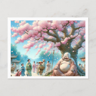 Laughing Buddha Postcard Vykort