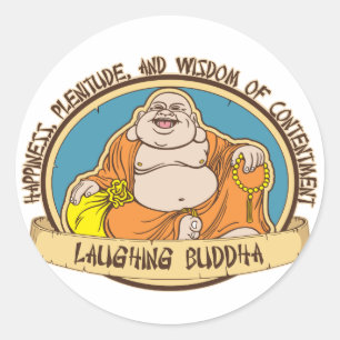 Laughing Buddha Runt Klistermärke