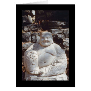 Laughing Buddha Statue Hälsningskort