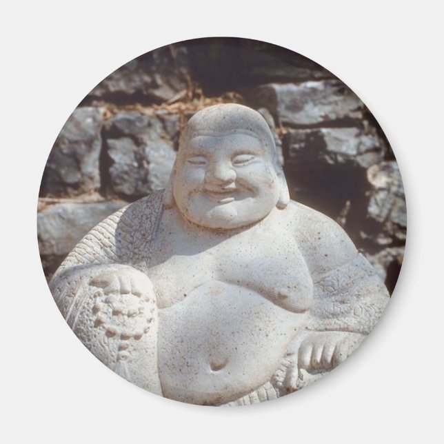 Laughing Buddha Statue Magnet (Framsidan)