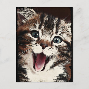 Laughing Cat Vykort