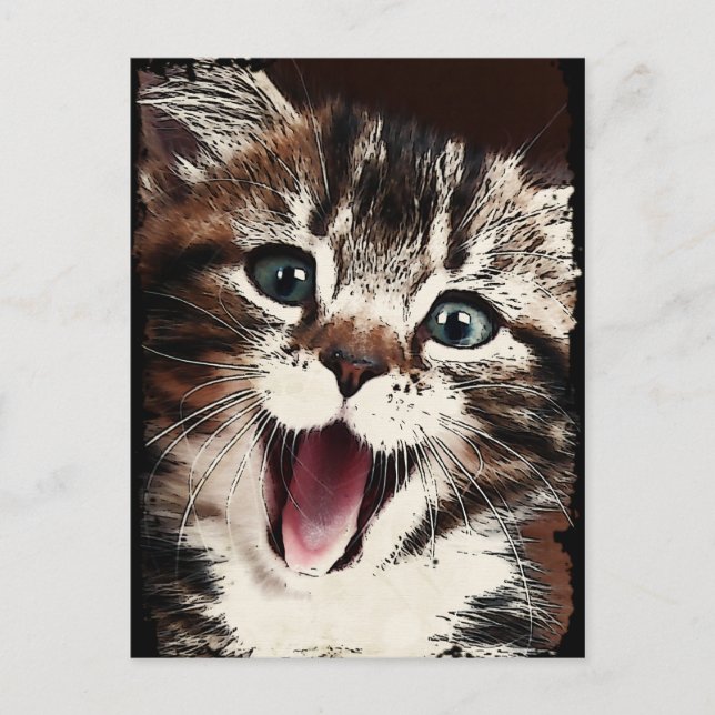 Laughing Cat Vykort (Framsida)