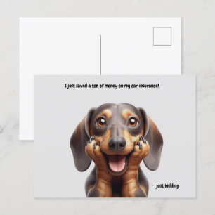 Laughing Dachshund-vykort Helg Vykort