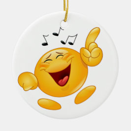 Laughing Dancing Smile Fist Bump Julgransprydnad Keramik