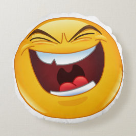 LAUGHING EMOJI - Round Dekorativ kudde (16 tum)