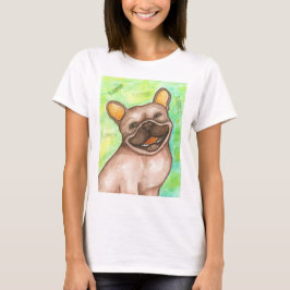 Laughing French Bulldog tee shirt