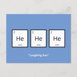 Laughing Gas Helium | Humous Science Pun Helg Vykort