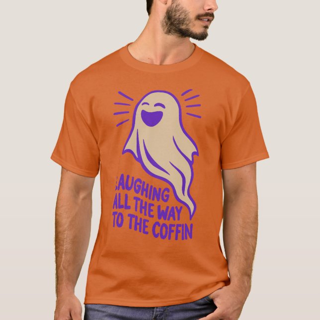 Laughing Ghost | Funny Halloween T Shirt (Framsida)