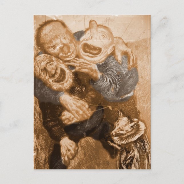 Laughing Grandfather Troll Vykort (Framsida)