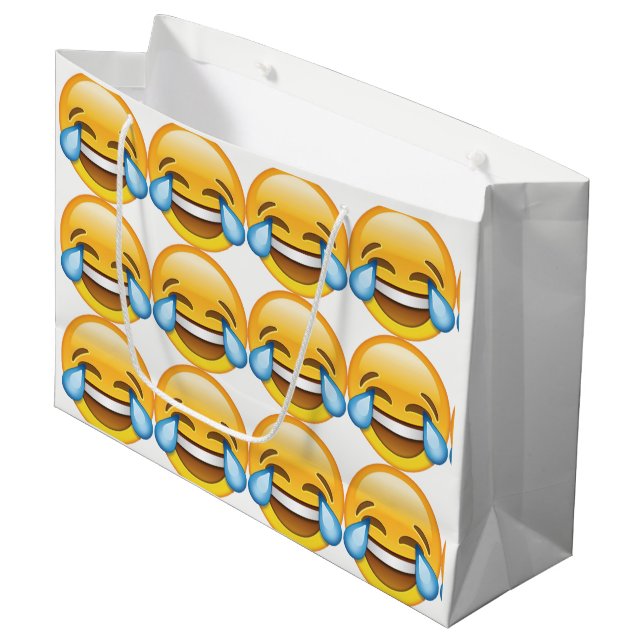Laughing Gråtande Tårar av Joy emoji (Framsidan Vinklad)