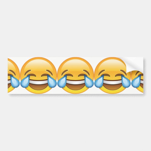 Laughing Gråtande Tårar av Joy emoji Bildekal (Framsidan)