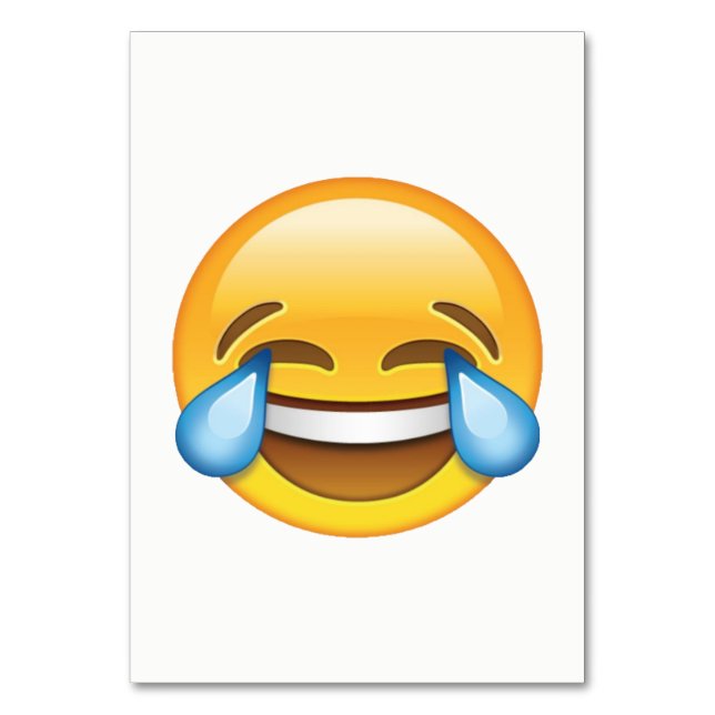 Laughing Gråtande Tårar av Joy emoji Bordsnummer (Framsidan)
