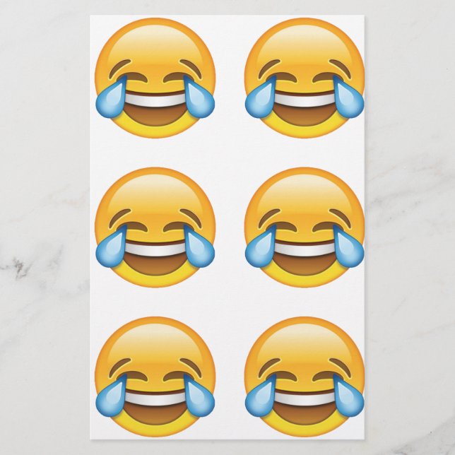 Laughing Gråtande Tårar av Joy emoji Brevpapper (Framsida)